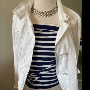 ⚓️Navy and White striped CAbi skirt/top- Blaine Tube Top⚓️